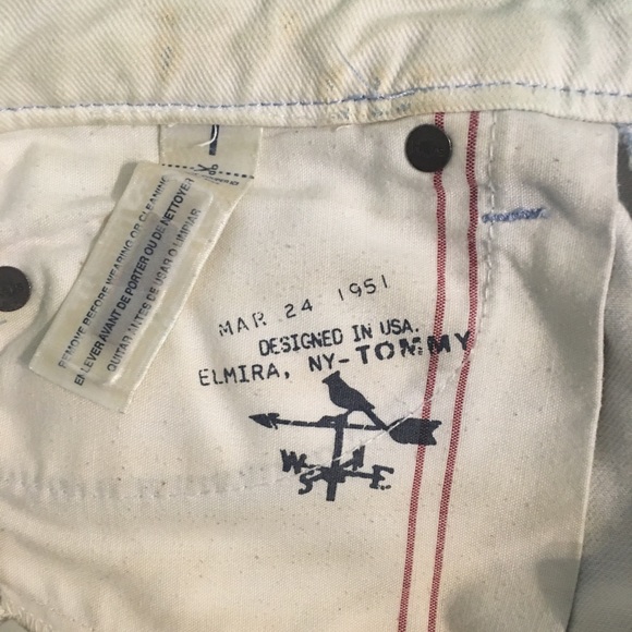 Tommy Hilfiger Hand-Painted Jean Shorts Size 26 - Picture 8 of 10